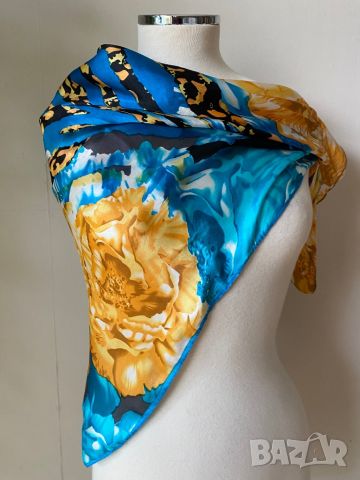 Копринен шал/ кърпа за глава, снимка 6 - Шалове - 46446304