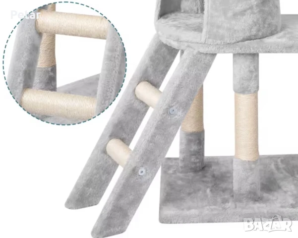 Котешка Катерушка Кула Къща Дърво за Игра 143 см, снимка 3 - За котки - 51120474