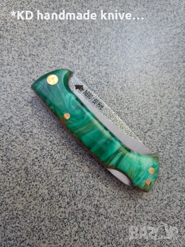 Сгъваем нож ръчно изработен от N690co стомана, снимка 4 - Ножове - 52339380