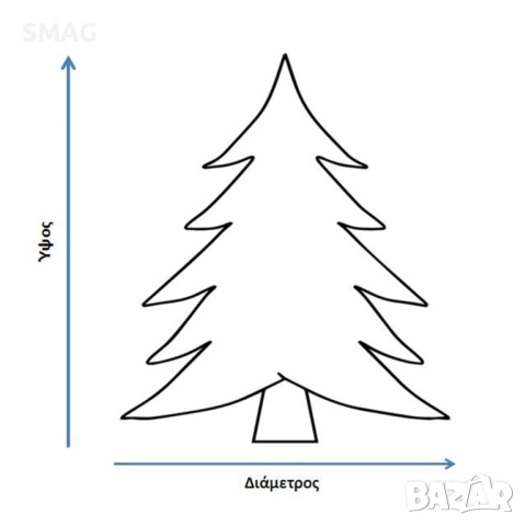 Коледна елха бяла 1.8м с 540 клона_1108012, снимка 5 - Други - 52330468