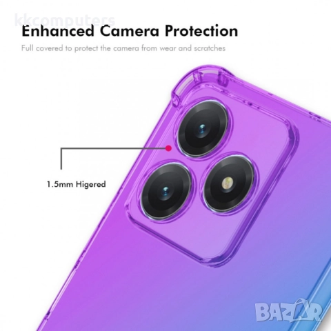 ENKAY TPU Калъф и Протектор за Honor X5c Plus 4G / Honor X5c 4G - Усилени ъгли, 4 Градиентни цветове, снимка 7 - Калъфи, кейсове - 52638157