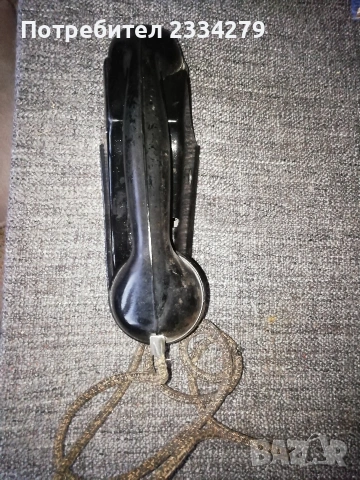 Стар ретро домофон-телефонон, бакелитов, снимка 2 - Антикварни и старинни предмети - 53917781