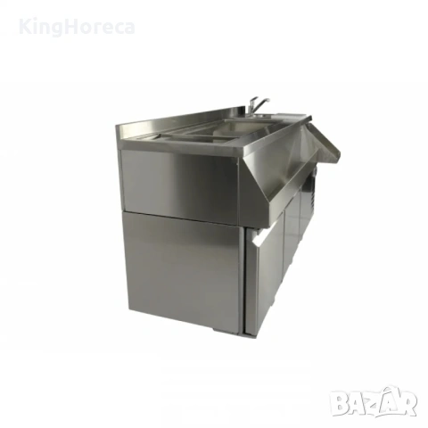 Хладилен плот - три врати, 280 литра, снимка 5 - Обзавеждане на кухня - 53229135