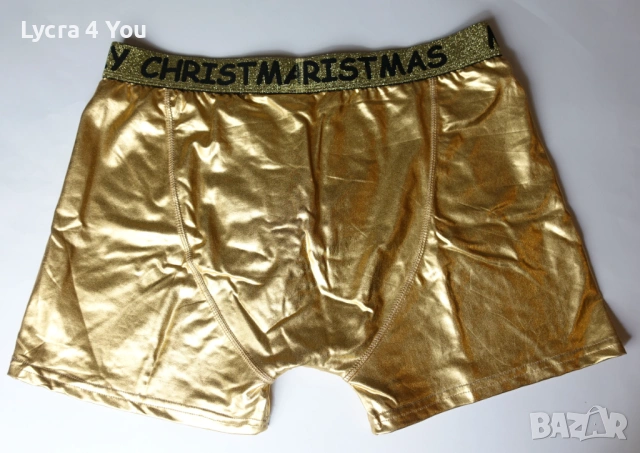 L/XL мъжки златисти боксерки с лого на талията, снимка 2 - Бельо - 54210032