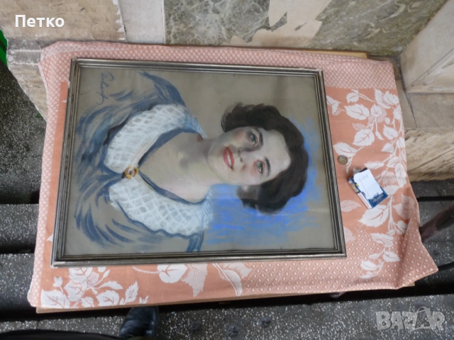 Стара картина  65 / 50 см, снимка 12 - Антикварни и старинни предмети - 53397554