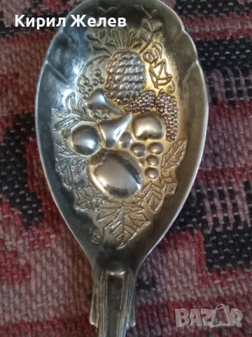 Колекционерска посребрена лъжица 53734, снимка 5 - Прибори за хранене, готвене и сервиране - 53436799