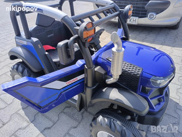 TEXAS акумулаторен трактор HARVEST син, снимка 4 - Други - 53849427