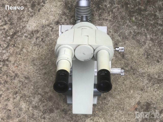 стар професионален микроскоп "CARL ZEISS JENA" - Germany DDR, снимка 12 - Антикварни и старинни предмети - 53691135