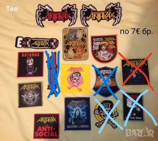 Нашивки на траш метълите Антракс / Anthrax (НАМАЛЕНИЕ), снимка 3 - Други - 52977023