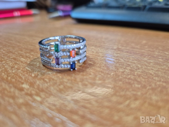 комплект сребърни гривна и пръстен, снимка 3 - Бижутерийни комплекти - 53118064