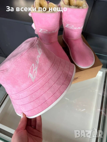 Barbie Дамски Розови Боти 👢👒 Дамска Розова Шапка Барби Код SK552, снимка 3 - Дамски боти - 53050784