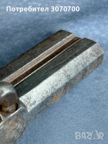 Уникален стар двуцевен пищов, сребърни набивки, снимка 4 - Антикварни и старинни предмети - 53587472