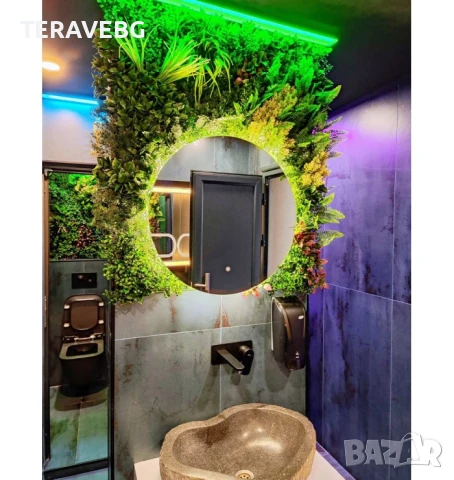 Зелени декоративни пана, снимка 13 - Изкуствени цветя - 50801470