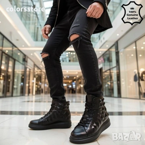 Мъжки боти - черна ЕСТЕСТВЕНА КОЖА - PA256009A-5

, снимка 2 - Мъжки боти - 37803746