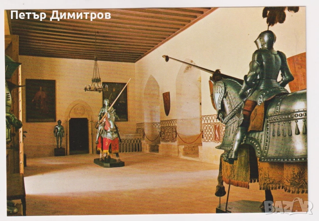 Kартичка Сеговия Ел Алказар Зала в Двореца на лъвовете от Испания.