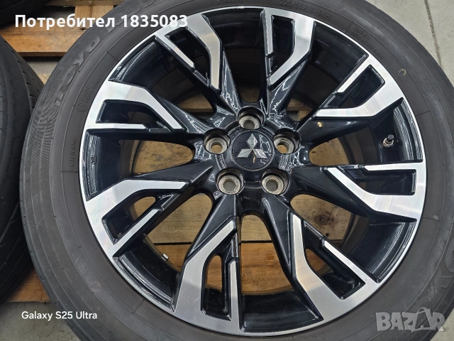 Лети джанти 18ки 5х114.3 Mitsubishi, Citroen, Peugeot + летни гуми 225/55/18 Toyo, снимка 6 - Гуми и джанти - 53139899