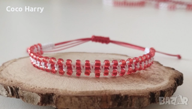 Комплект 5гривни мартенички,ръчно изработени, снимка 3 - Гривни - 53074564