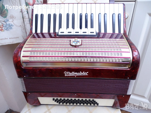 Продавам неупотребяван акордеон Weltmeister 48 баса в отлично състояние, снимка 4 - Акордеони - 53770008