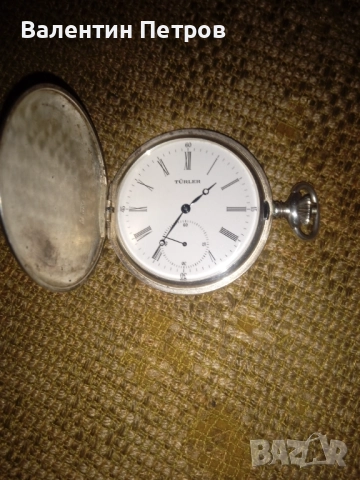 Сребърен джобен часовник, снимка 2 - Смарт часовници - 52745312