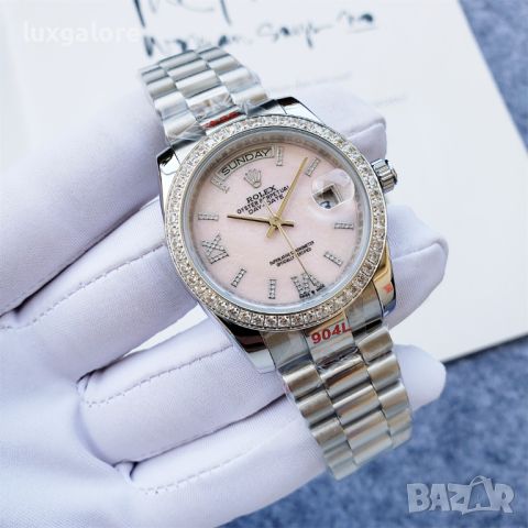 Дамски часовник Rolex Day-Date 36 Pink с автоматичен механизъм, снимка 2 - Дамски - 45418208