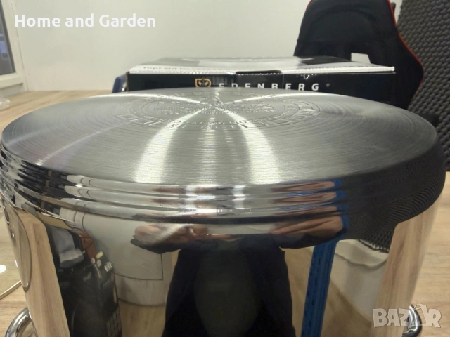 Тенджера Edenberg – неръждаема стомана с многослойно дъно за бързо и равномерно готвене, снимка 9 - Съдове за готвене - 54028543