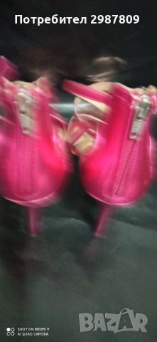 Дамски Обувки в Розово Висок Тънък ток номер 41, снимка 3 - Дамски ежедневни обувки - 46205907