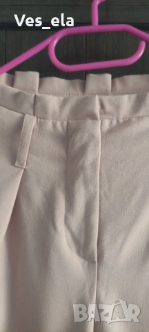 панталон с висока талия цвят пудра ONLY, снимка 3 - Панталони - 54242125