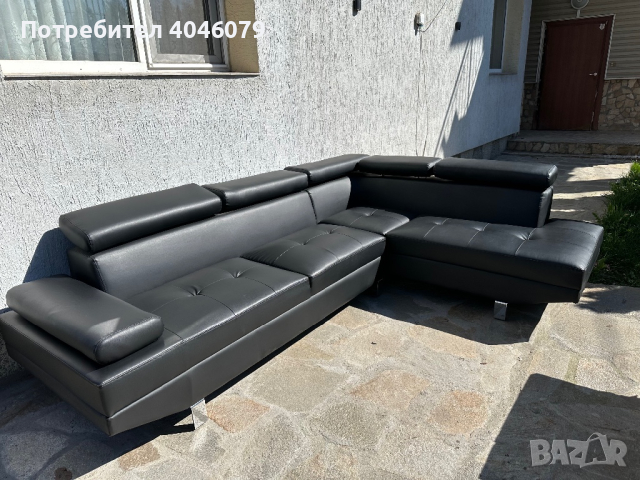 Нов кожен диван от две части, снимка 3 - Дивани и мека мебел - 44985973