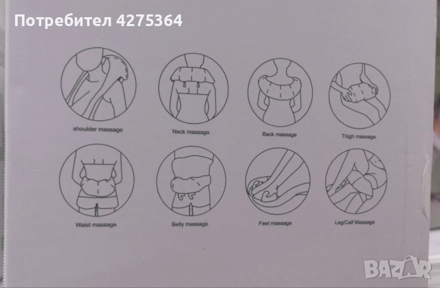 Електрически масажор за врат, гръб и тяло – Вашият персонален терапевт у дома, снимка 15 - Масажори - 51148131
