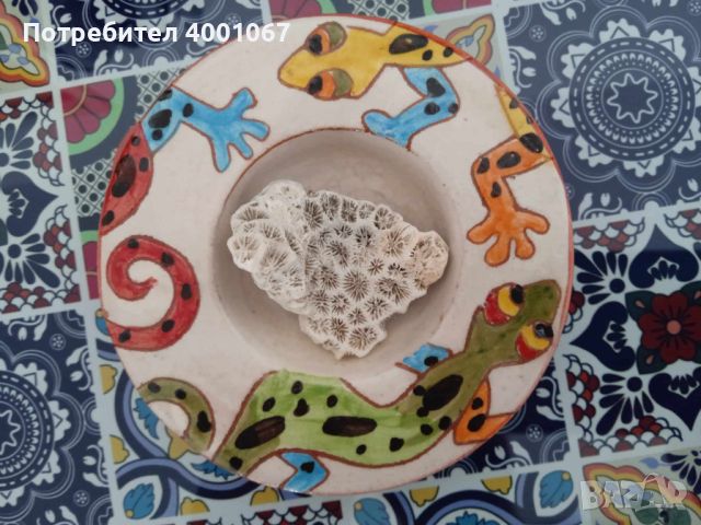  керамична чинийка с гущерчета от Тенерифе
