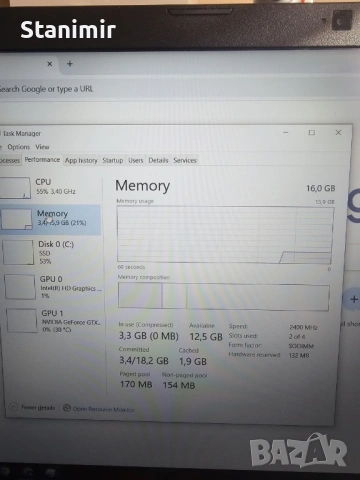 Лаптоп Acer VX15 15,6 video 1050TI , снимка 7 - Лаптопи за дома - 53220628