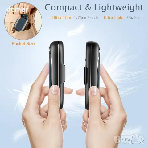 Нагреватели за ръце, презареждащи се с USB и за многократна употреба, комплект от 2 броя за до 12 ч, снимка 2 - Други стоки за дома - 49893682