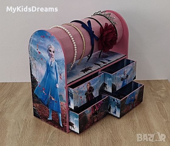 Поставка за диадеми, фиби ластичета, шноли с 4 шкафчета, снимка 3 - Мебели за детската стая - 45173965