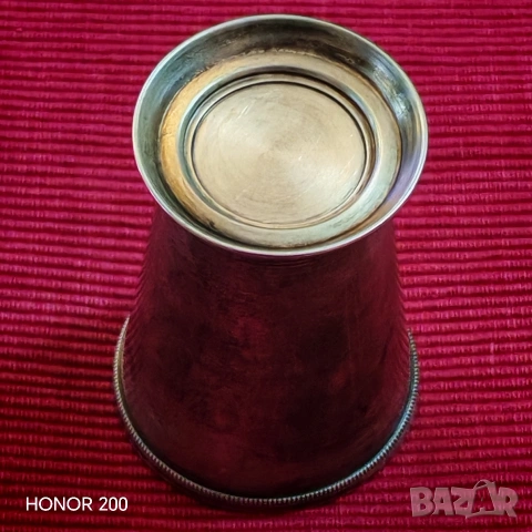 Стара сребърна чаша с позлата СССР. , снимка 5 - Антикварни и старинни предмети - 53943805