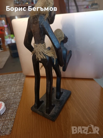 Африканска Дървена Фигура - Ръчна Изработка, снимка 9 - Статуетки - 53271978