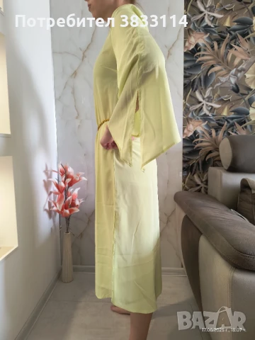 Дълга рокля с колан - нова , снимка 2 - Рокли - 50851769