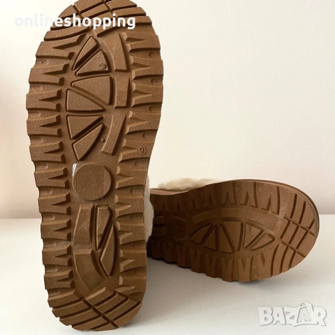 **НОВИ** пухкави ботушки на платформа 4 см – размер 39,5, снимка 3 - Дамски ботуши - 53202359