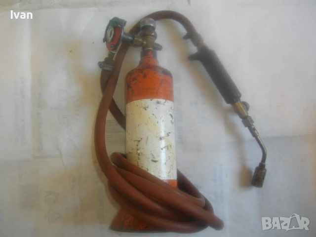 KAYSER немска оригинална газова горелка с бутилка маркуч и редуцир вентил , снимка 7 - Други инструменти - 51310853