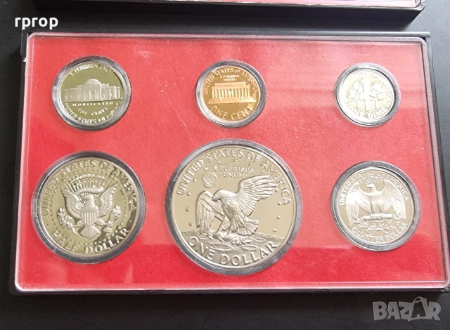 САЩ.
Пруф серия . Банкова капсула. Сан Франциско.
1977,78,79 година., снимка 10 - Нумизматика и бонистика - 49601605