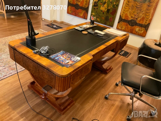 винтидж бюро за писане в стил арт деко, снимка 4 - Антикварни и старинни предмети - 54078773