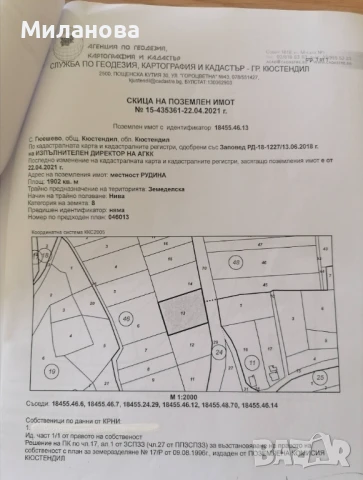 Продавам земеделска земя с.Гюешево., снимка 3 - Земеделска земя - 50913537