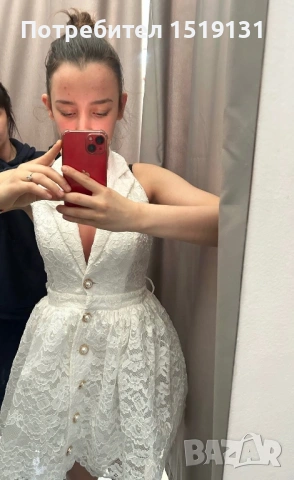Ретро бяла рокля, снимка 4 - Рокли - 53792012
