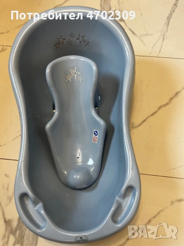 Бебешка вана със стойка и термометър, снимка 2 - За банята - 53928737