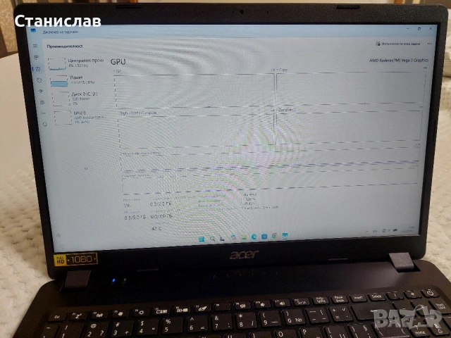 Лаптоп Acer A315-42, 15,6", Ryzen 3 3200U, Radeon Vega 2GB, 8GB RAM, 256GB SSD, снимка 10 - Лаптопи за дома - 53698889