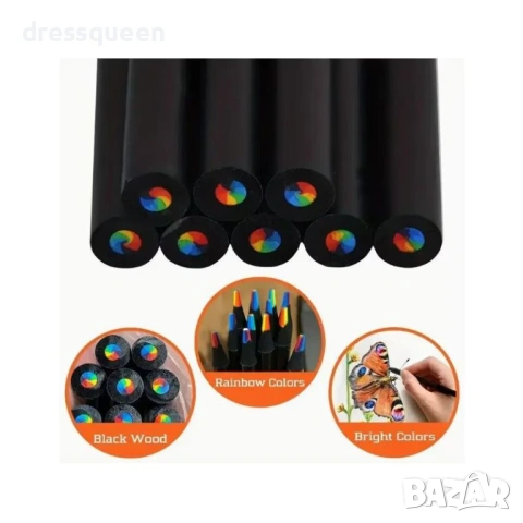 4810 12 магически молива с ефект на смяна на цвета в предпазна кутия, снимка 5 - Рисуване и оцветяване - 53713773