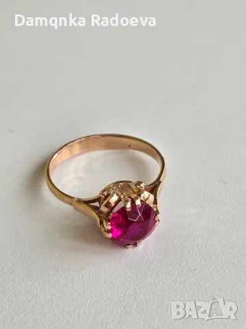 СССР златен пръстен 14 карата, снимка 12 - Пръстени - 49847763