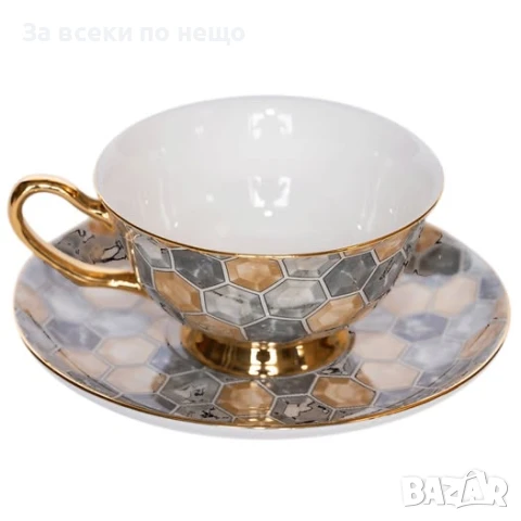 Луксозен комплект чаша с чинийка Код P854