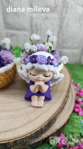 Ангелчета в цвят лилав!!, снимка 11 - Декорация за дома - 50773829
