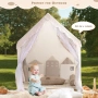 Детска палатка за игра тип Къща – Бежово каре 4773, снимка 3