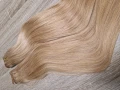 Естествена коса на треса. Плътен косъм и двойни крайща. Златисто-пепелно русо! , снимка 4